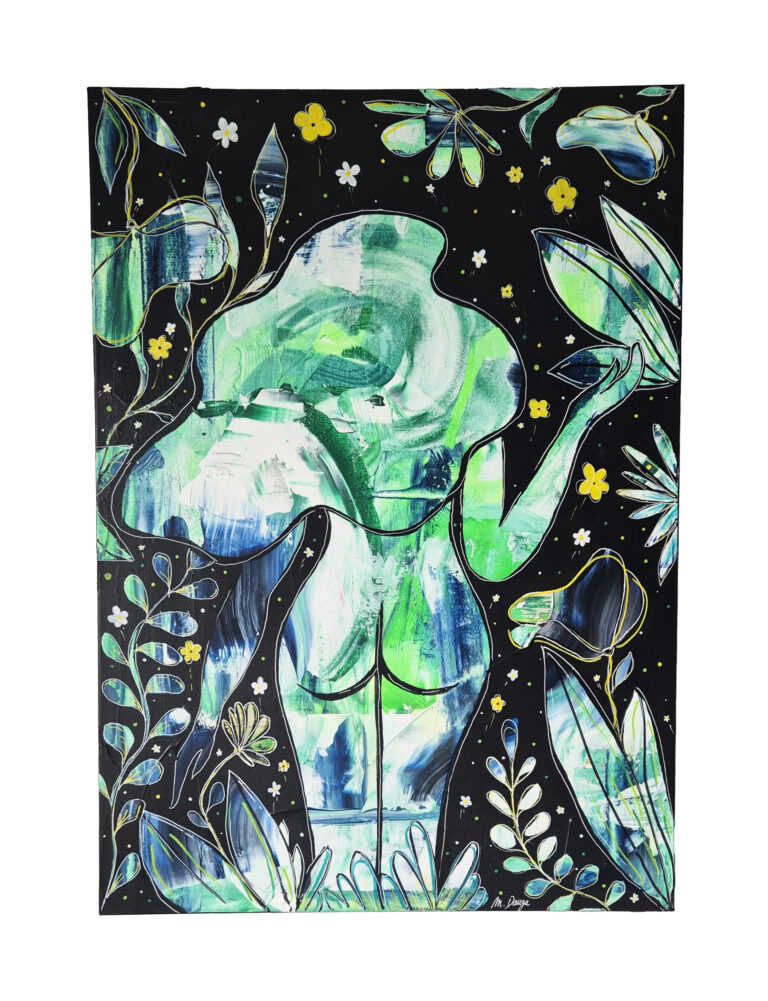 peinture acrylique de l'artiste marion dauga - hommage à Rosa Bonheur