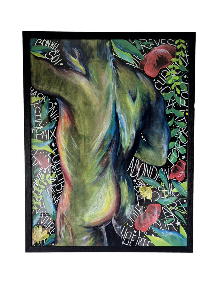 peinture acrylique papier - réalisation Marion dauga artiste paloise