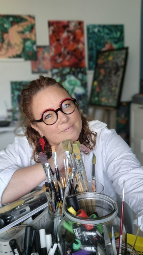 Portrait artiste Marion Dauga peintre