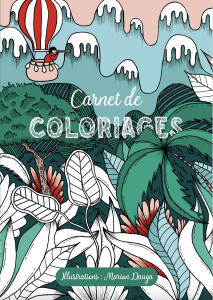 couverture : carnet de coloriage illustrations MARION DAUGA